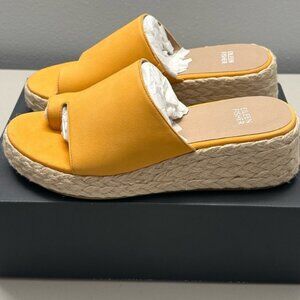Eileen Fisher Tarry Toe Loop Espadrille Wedge Slide Sandal NWT & Box  SZ 9